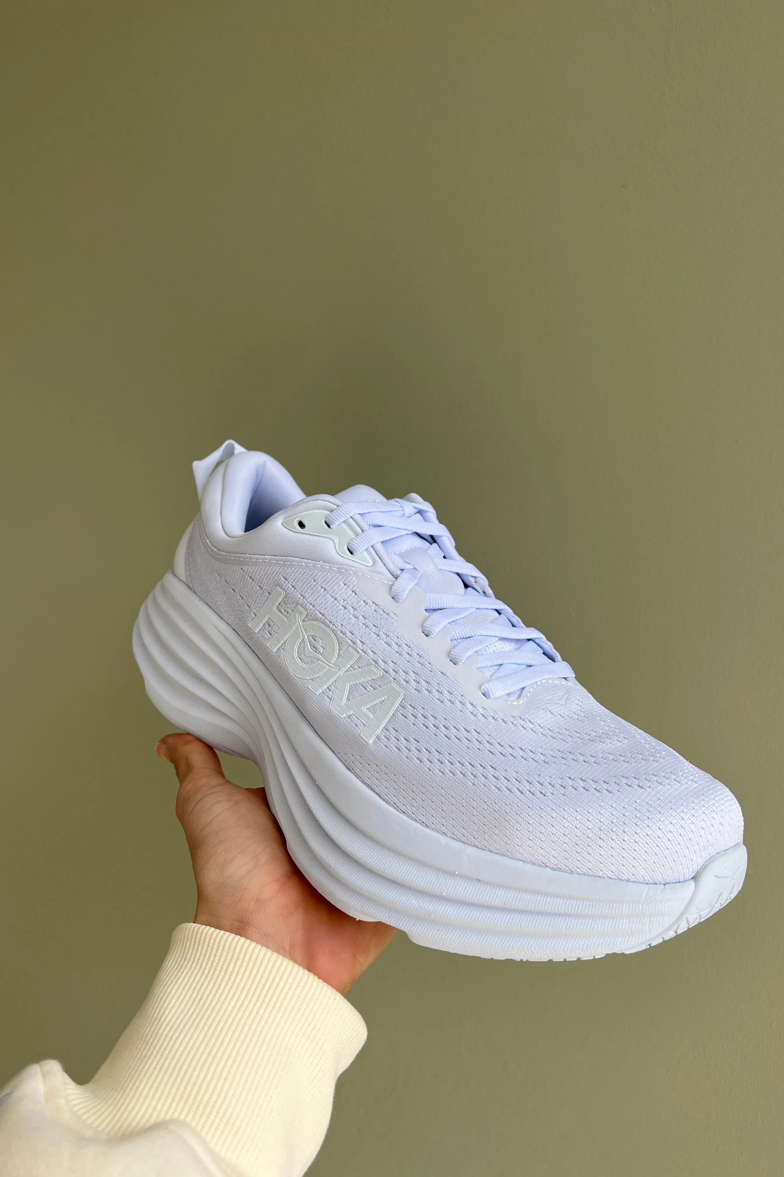 Hoka W Bondi 8 Sneaker- White/ White