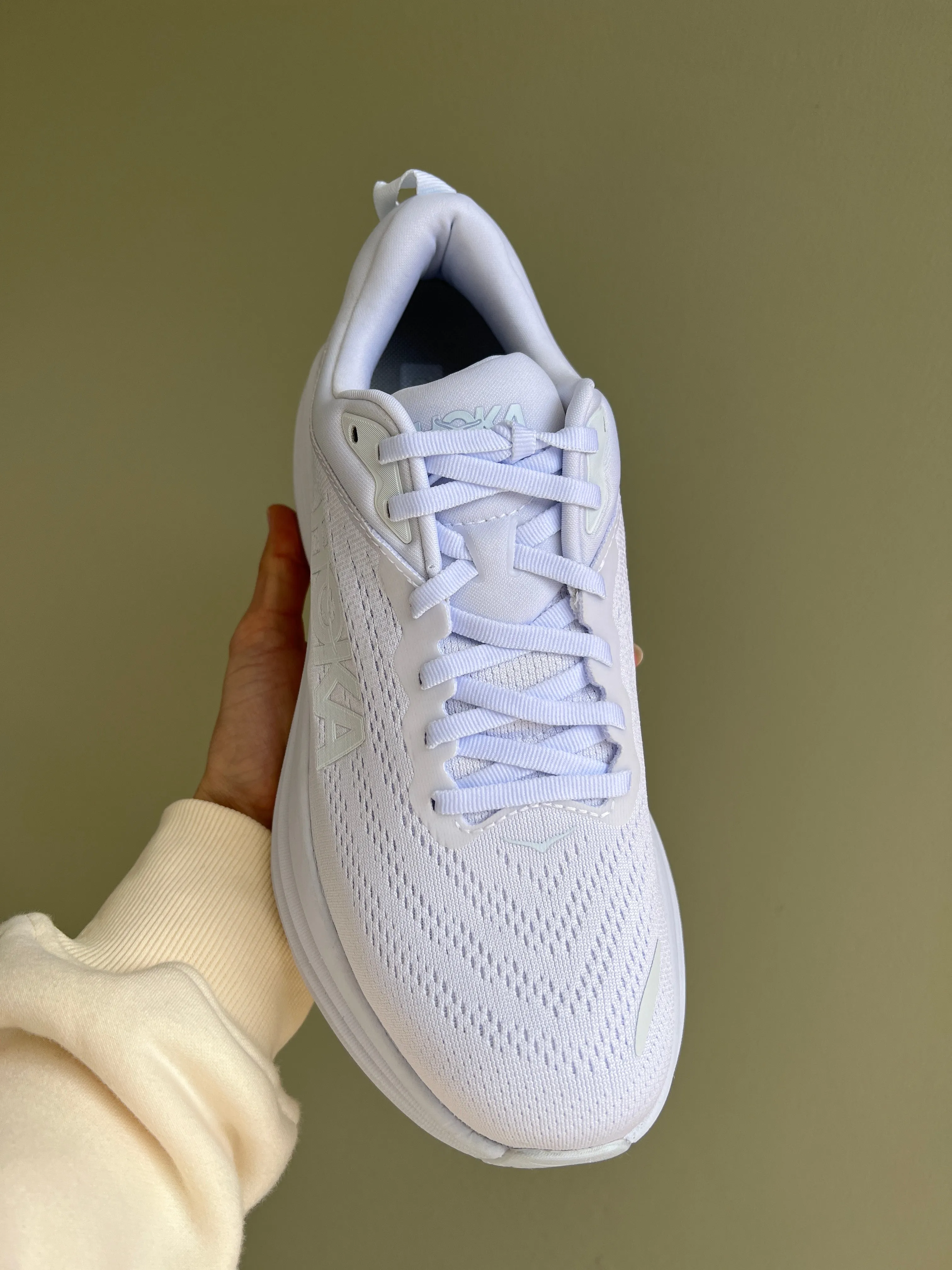 Hoka W Bondi 8 Sneaker- White/ White