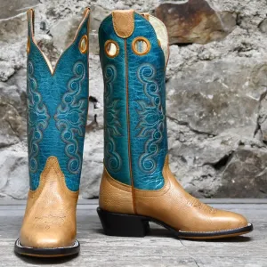 Hondo 14" Turquoise Top with Honey Shoulder Vamp