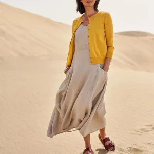 Hot Promotion 49% OffWomen's Sleeveless Cotton And Linen Dress With Pockets