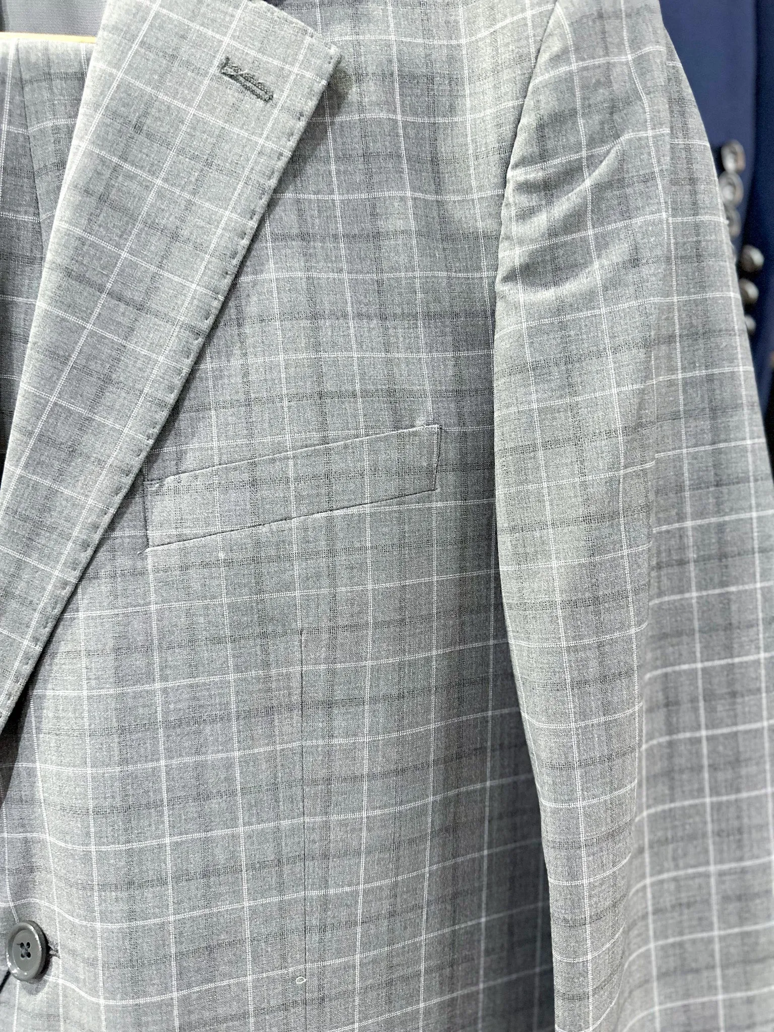 Ital Uomo Glenn Plaid Suit - STORM GREY
