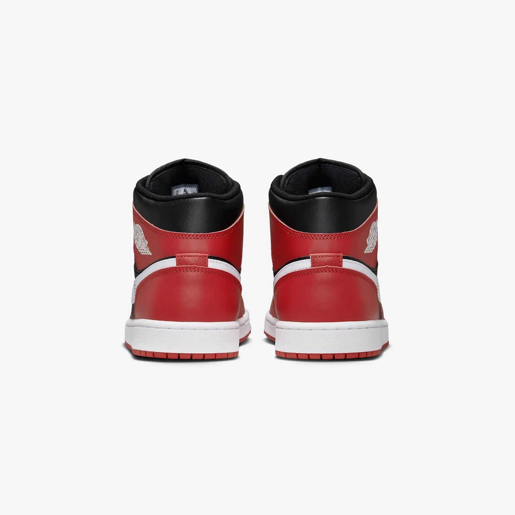JORDAN | AIR JORDAN 1 MID { BLACK/WHITE-GYM RED