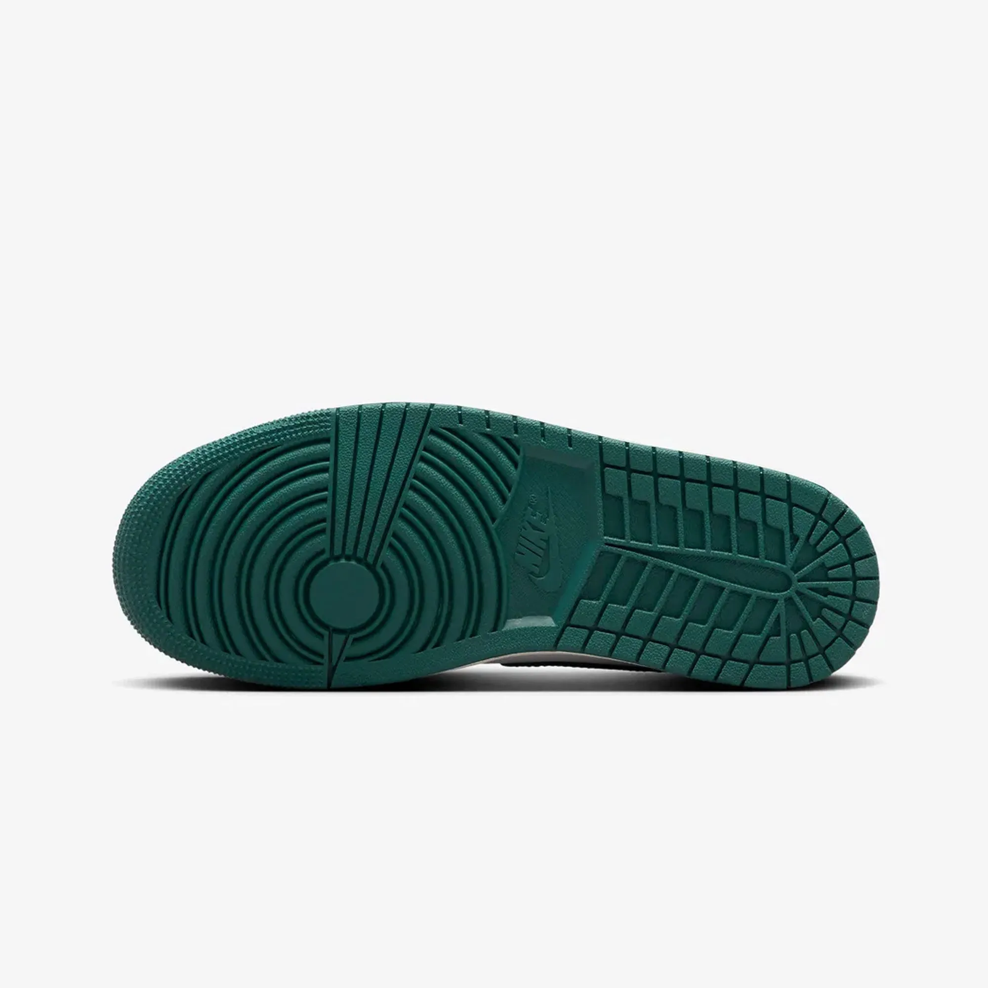 JORDAN | WMN'S AIR JORDAN 1 MID { WHITE/OXIDIZED GREEN-SAIL