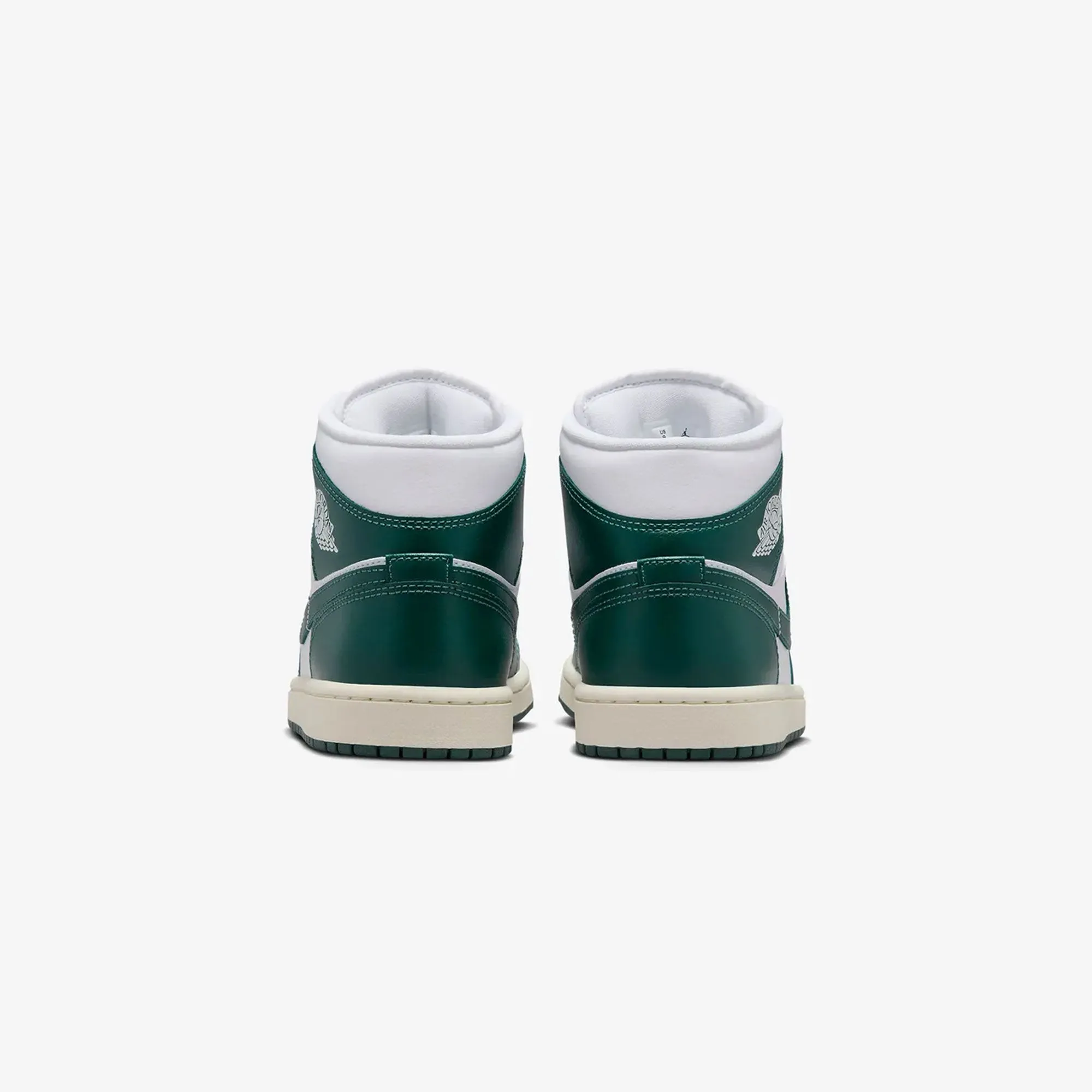 JORDAN | WMN'S AIR JORDAN 1 MID { WHITE/OXIDIZED GREEN-SAIL