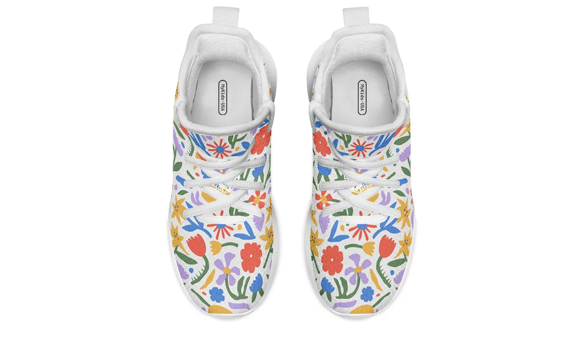 Kids Shoes Sneakers Abstract Flowers