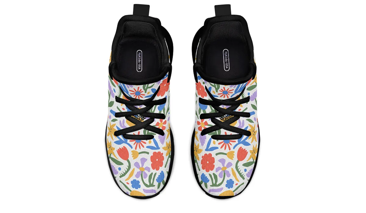Kids Shoes Sneakers Abstract Flowers