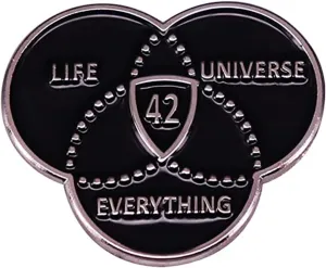 Life Universe Everything Enamel Brooch Pin Creative Crossed Circles Brooches Lapel Pins Badge for Backpacks Jackets Hats Jewelry Accessories