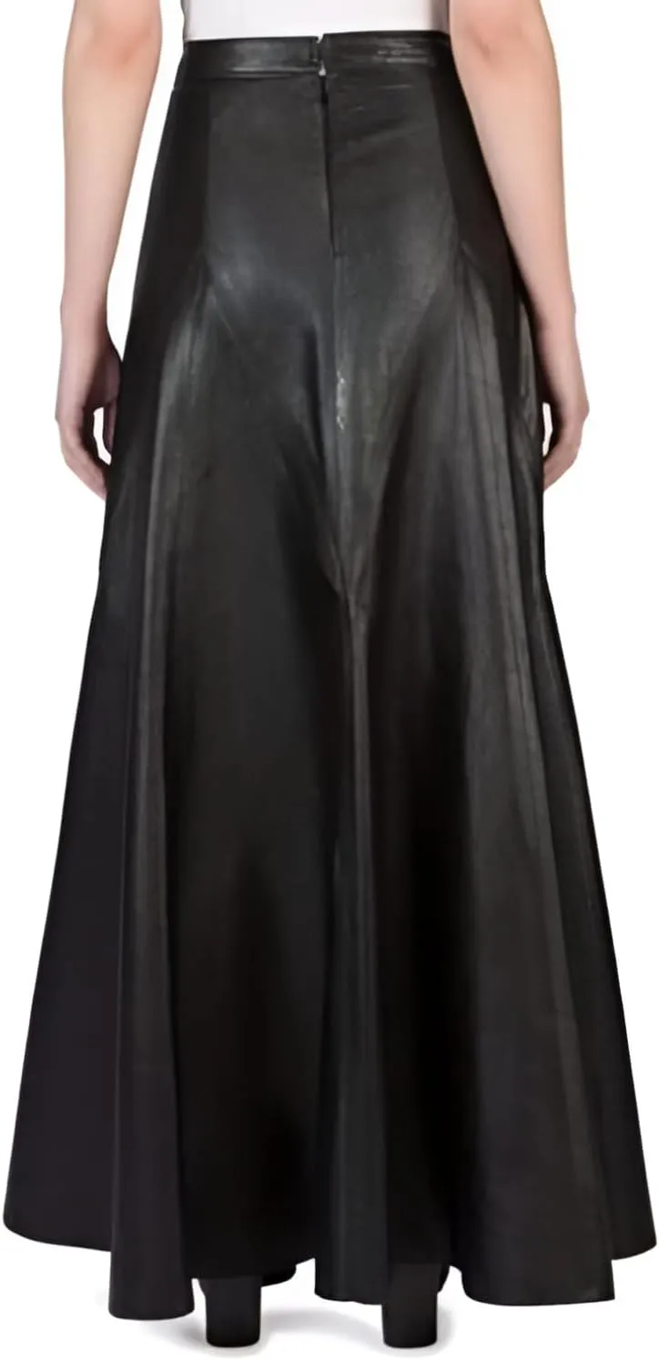 LL LEATHER LOVERS Leather Full Skirt for Women - Regular Use Slim Fit Bodycon Skirt - Office, Weekend, Business Wear for Girl