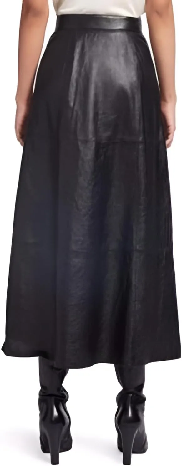 LL LEATHER LOVERS Leather Full Skirt for Women - Regular Use Slim Fit Bodycon Skirt - Office, Weekend, Business Wear for Girl