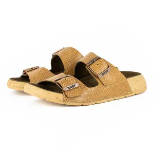 Masego : Ladies Leather Sandal in Walnut Coco Lux