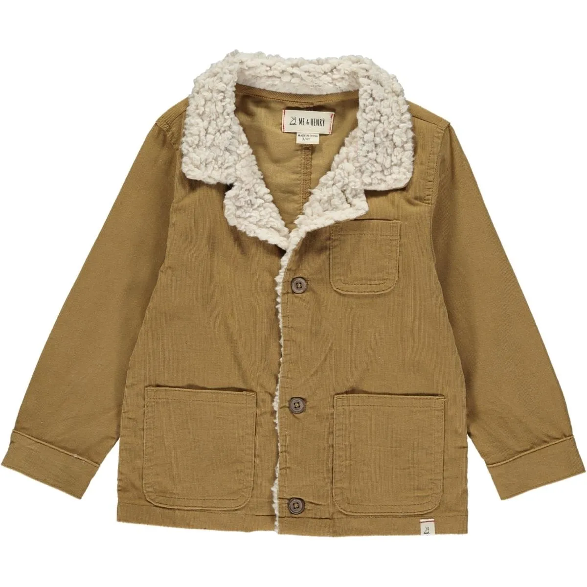 Me & Henry Gold Corduroy Shirt Jacket