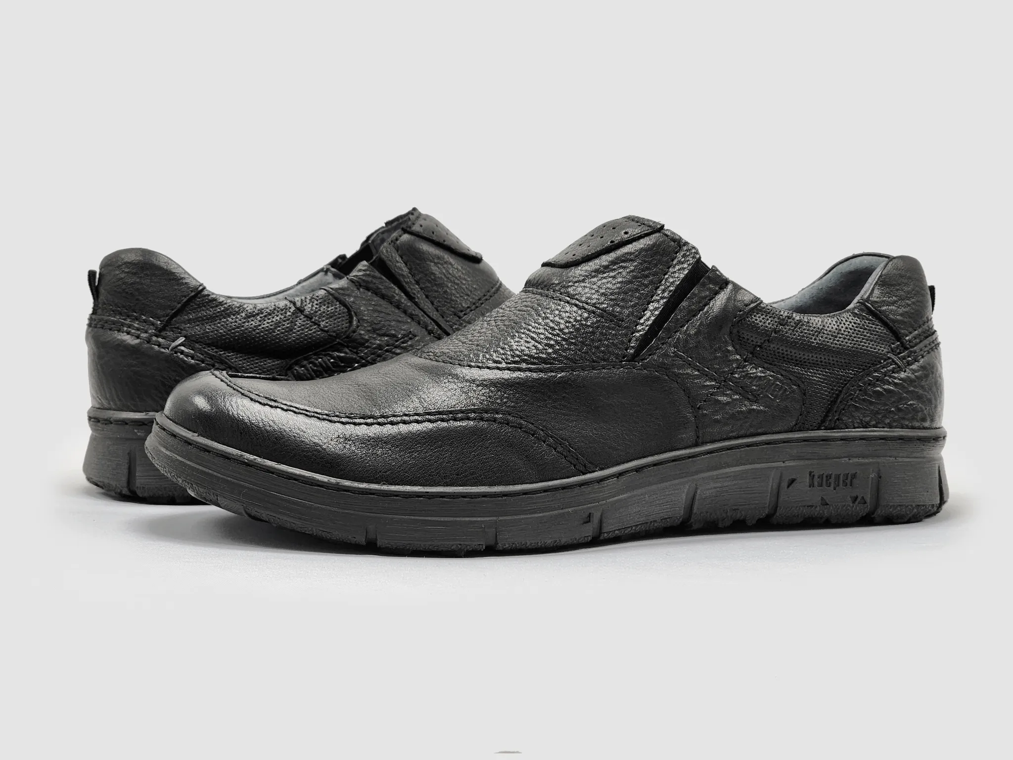 Men's Everyday Slip-On Leather Shoes - Black