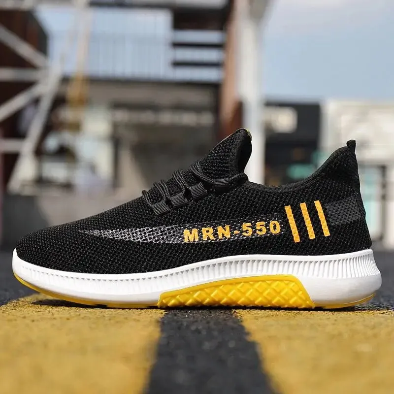 Men's Mesh Breathable Casual Sports Shoes Lightweight Four Seasonal Outdoor Running Sneakers with Soft Sole for Students