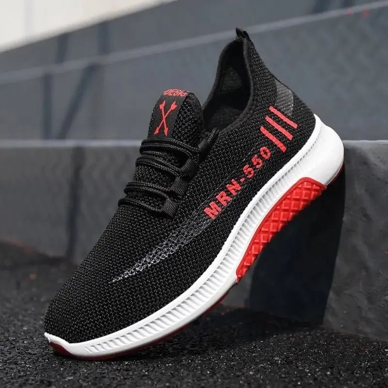 Men's Mesh Breathable Casual Sports Shoes Lightweight Four Seasonal Outdoor Running Sneakers with Soft Sole for Students