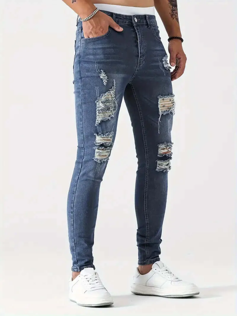 Men's Ripped Skinny Jeans: Casual Comfort & Style