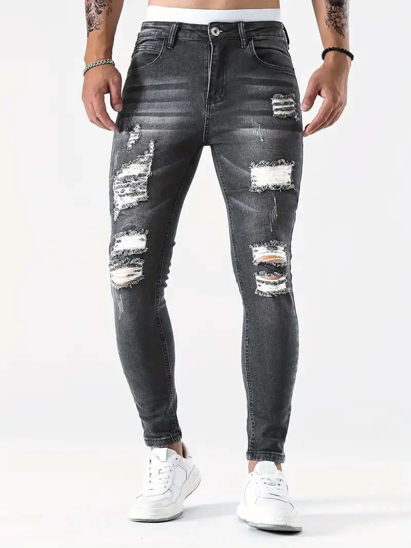 Men's Ripped Skinny Jeans: Casual Comfort & Style