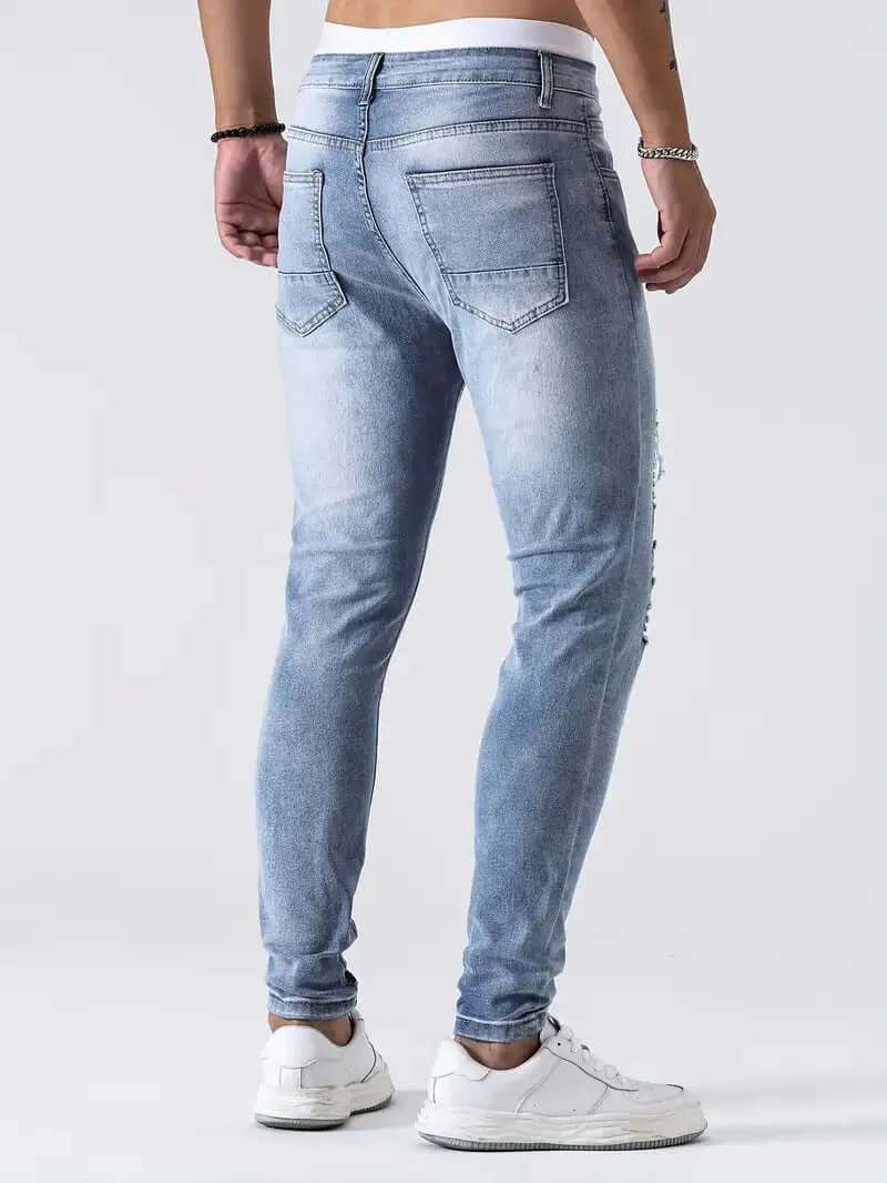 Men's Ripped Skinny Jeans: Casual Comfort & Style