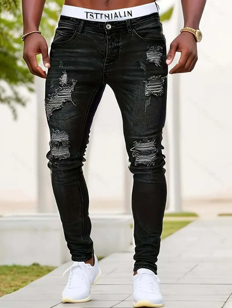 Men's Ripped Skinny Jeans: Casual Comfort & Style