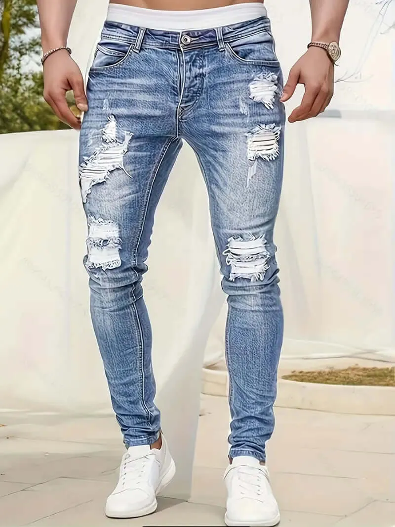 Men's Ripped Skinny Jeans: Casual Comfort & Style