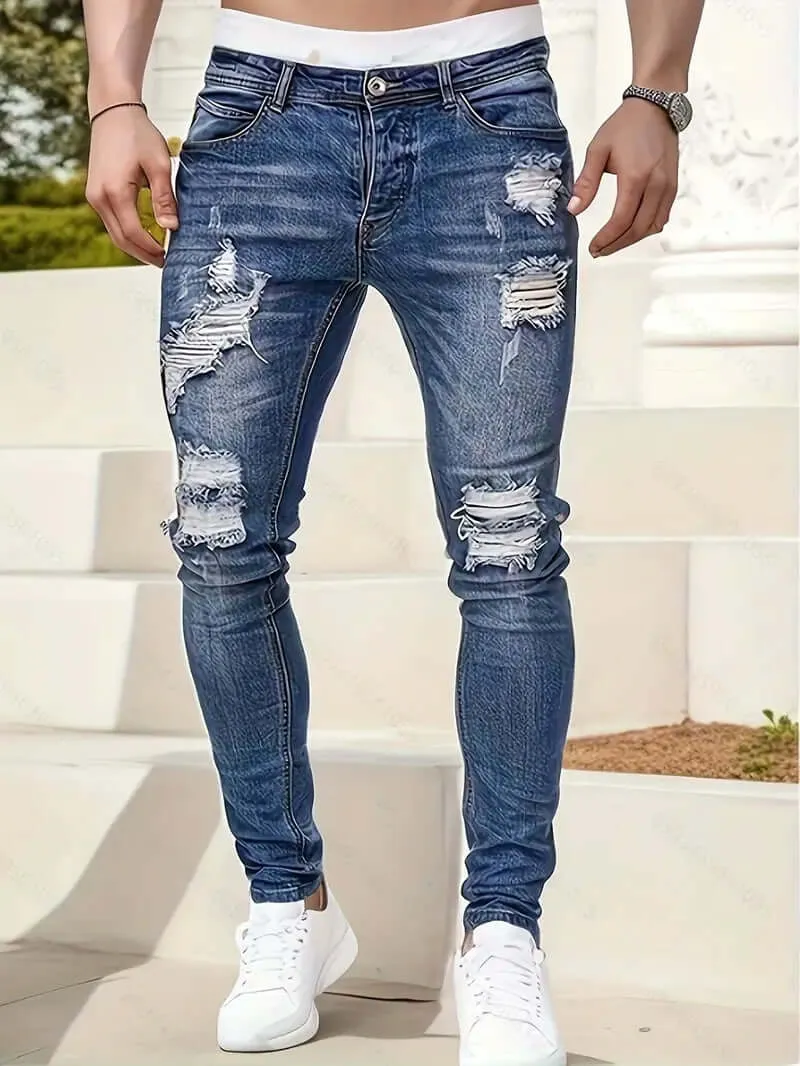 Men's Ripped Skinny Jeans: Casual Comfort & Style