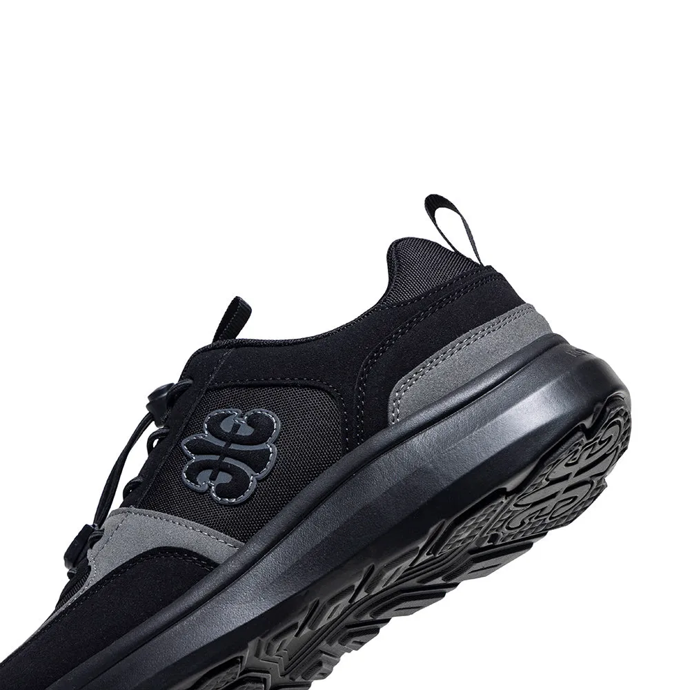 Men's Riviera Black Gray Casual Sneakers 07843-998
