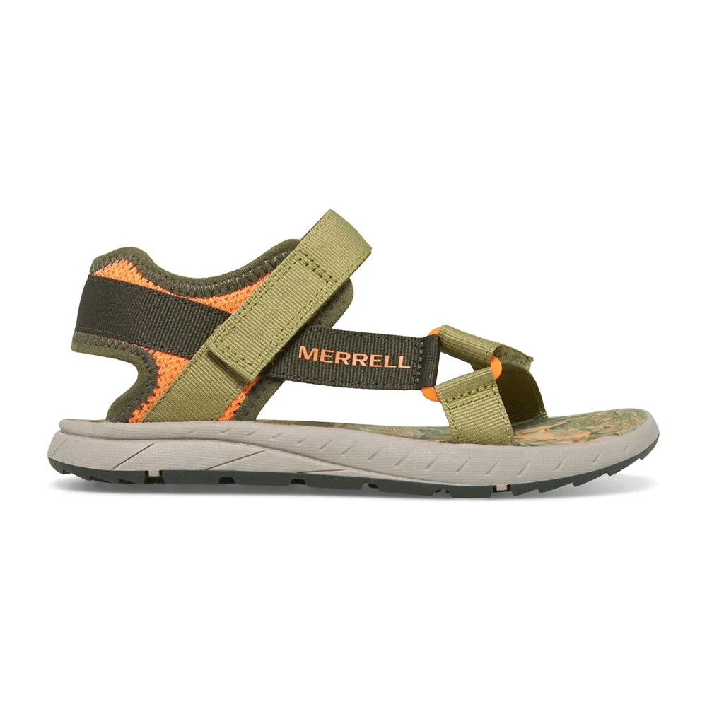 Merrell Kahuna Web 2.0 | Olive/Orange Kids Water Sandals