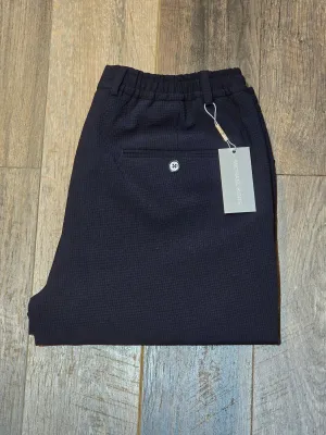 MICHAEL KORS Navy Slim-Fit Seersucker Trouser