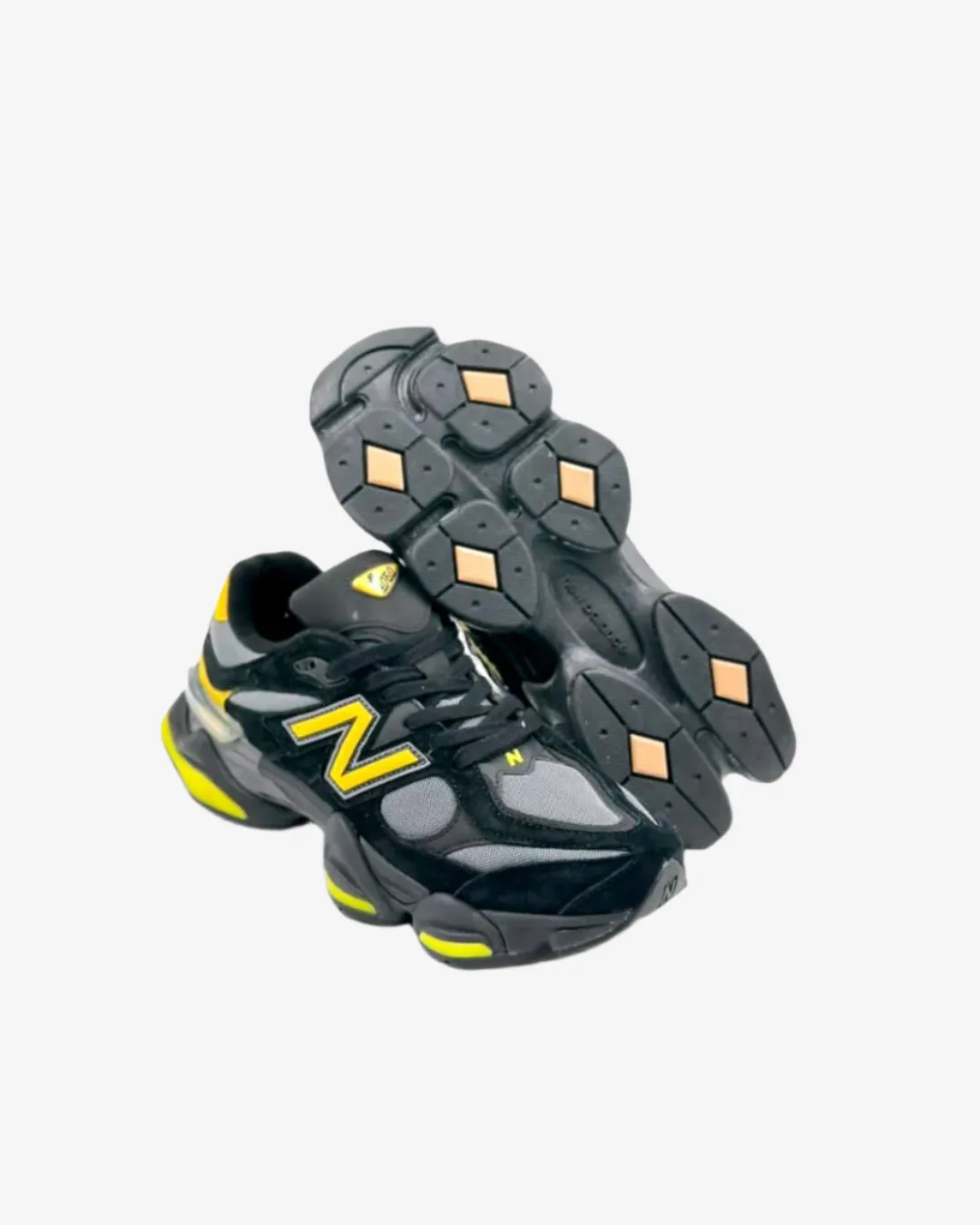 New Balance 9060 Suede 'Yellow Black' Sneakers
