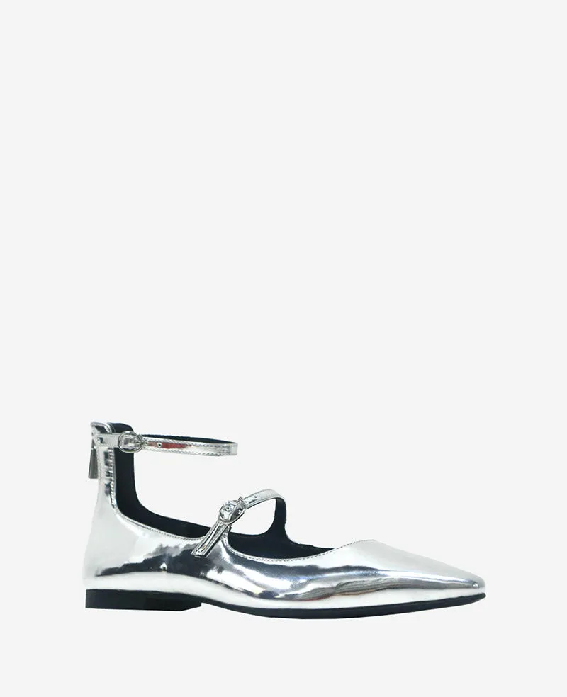 Nolita Metallic Ankle Strap Mary Jane Flat