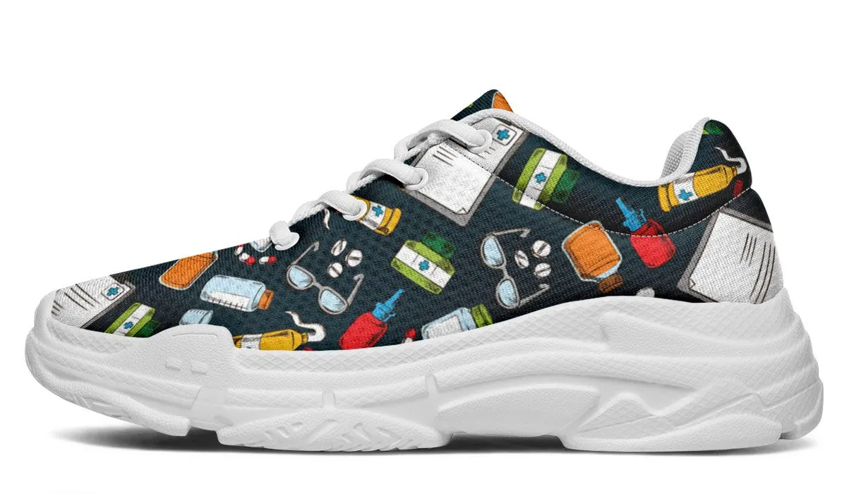 Pharmacist Pattern Chunky Sneakers