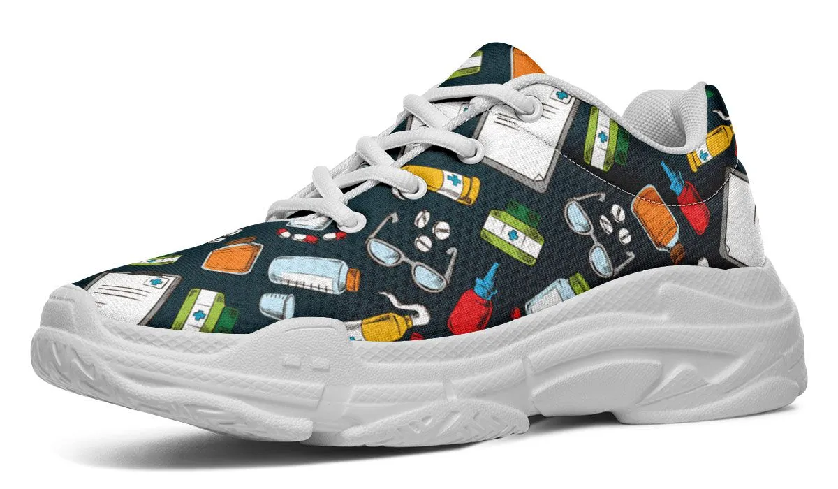 Pharmacist Pattern Chunky Sneakers
