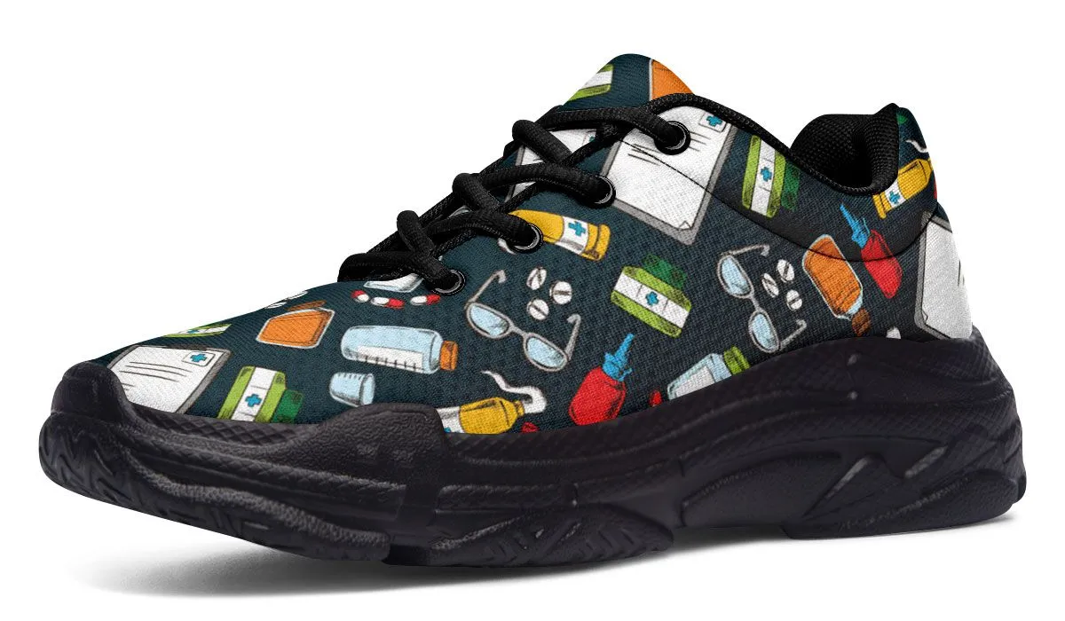 Pharmacist Pattern Chunky Sneakers