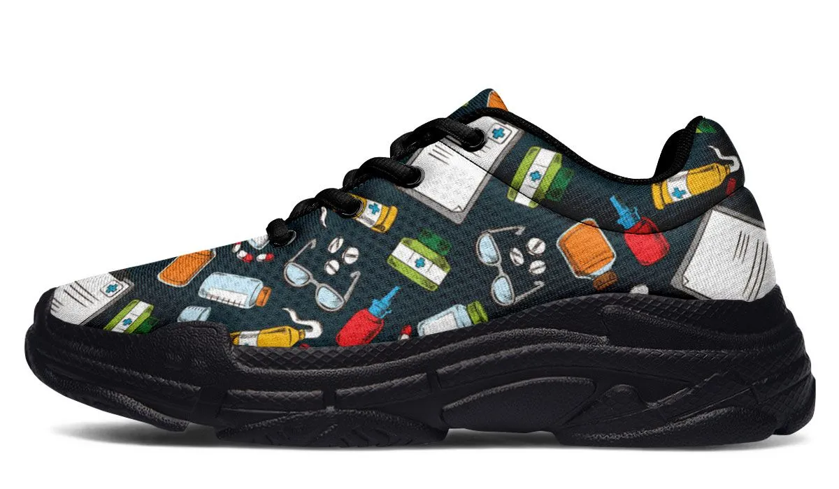 Pharmacist Pattern Chunky Sneakers
