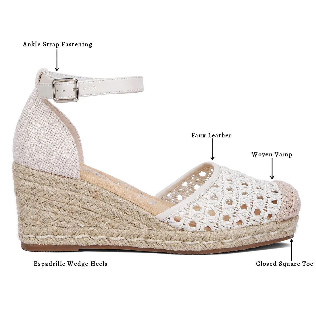 Pin Buckle Wedge Heel Espradilles