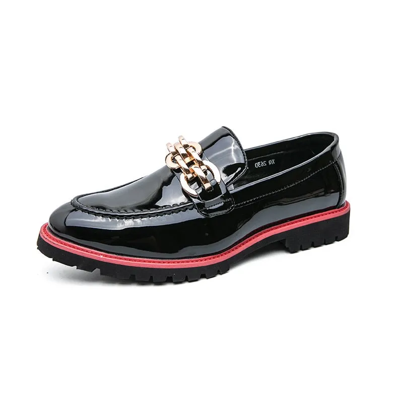 Red Lining Sole Metal Appliques Shoes