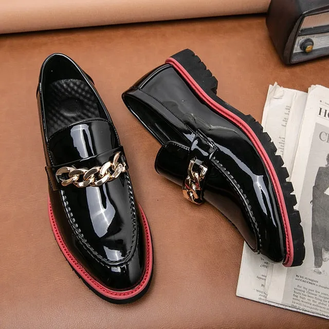 Red Lining Sole Metal Appliques Shoes