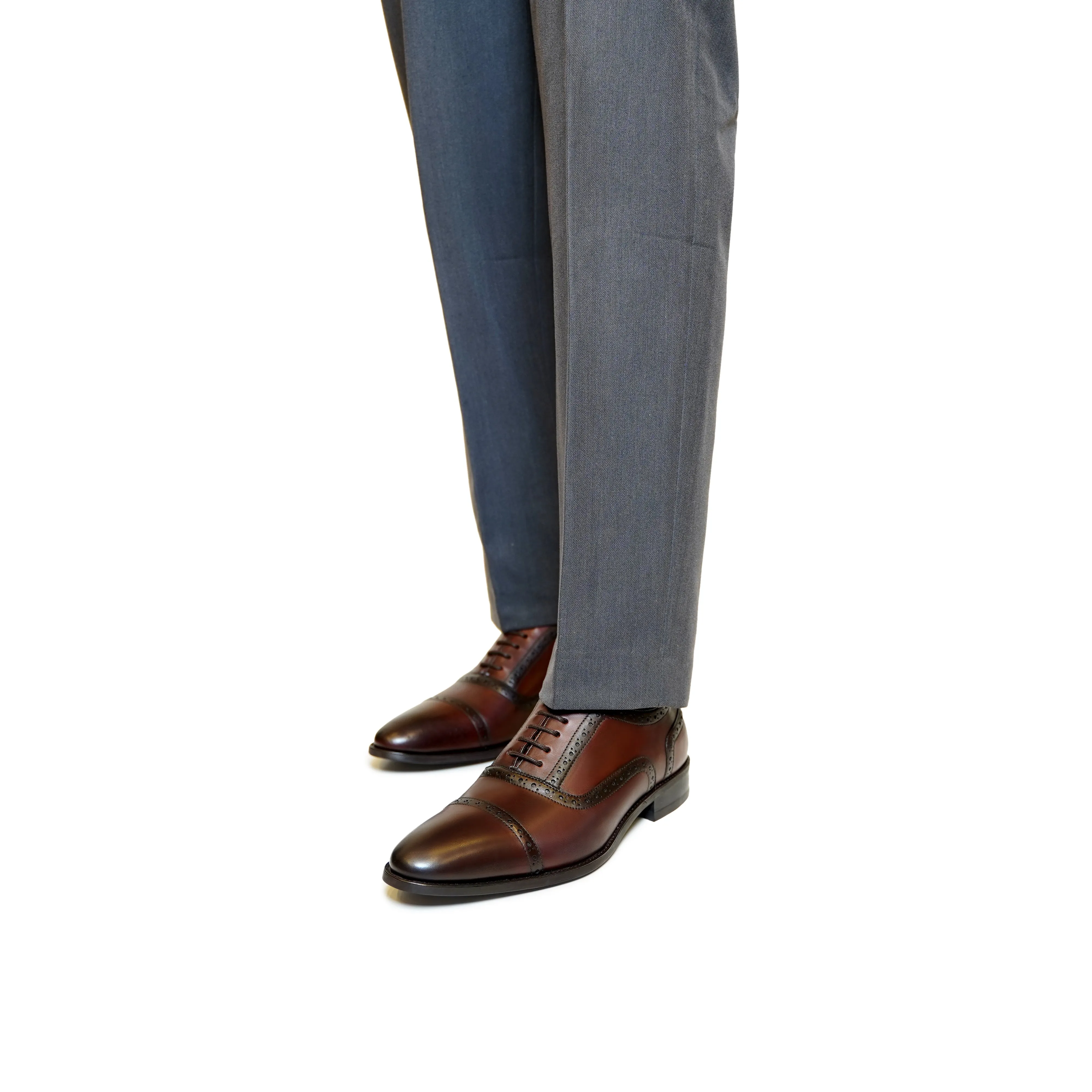 Richmond - Men's Reddish Brown Calf Leather Oxford Shoe
