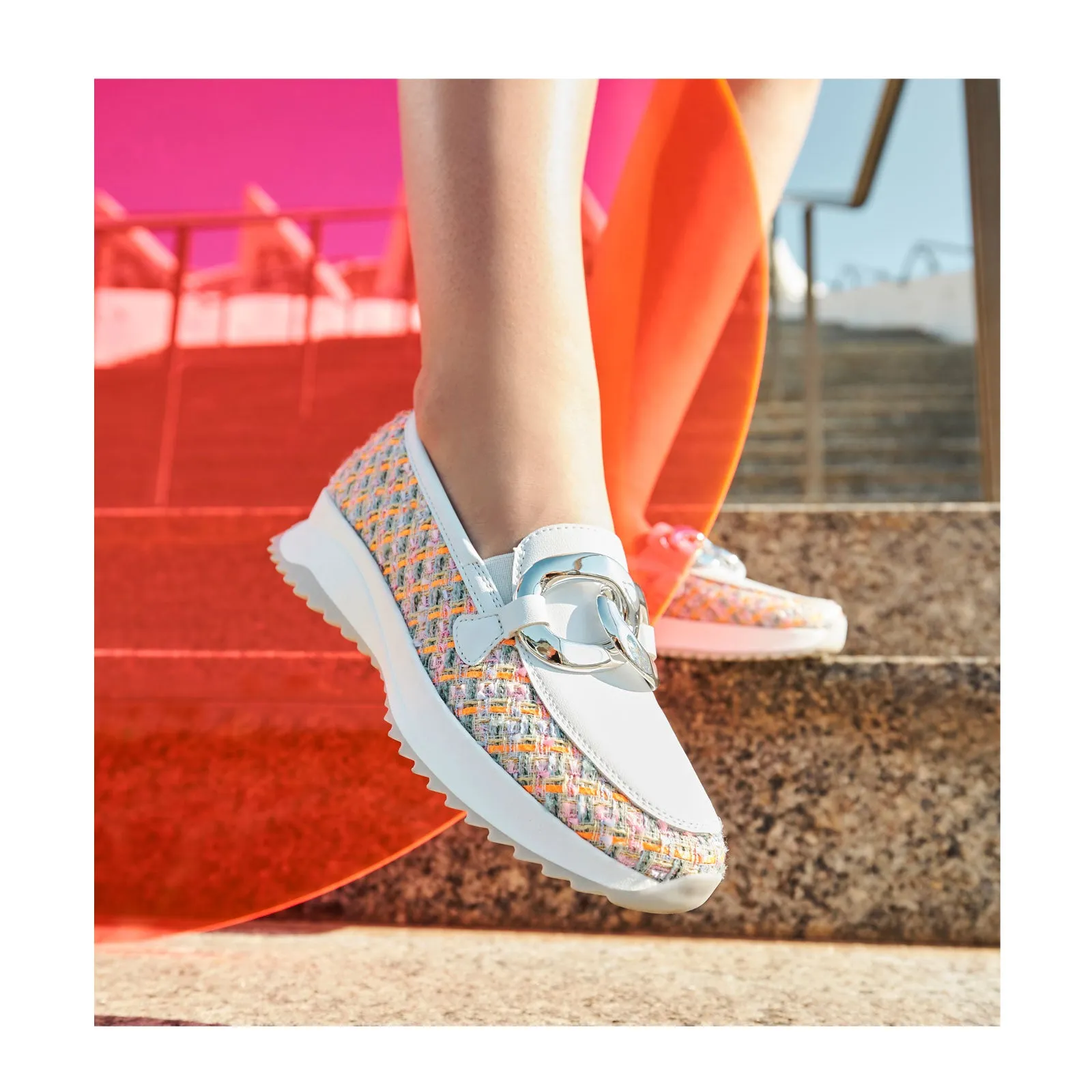 Rieker R-Evolution Dhara W1303-90 Loafer (Women) - White/Multi
