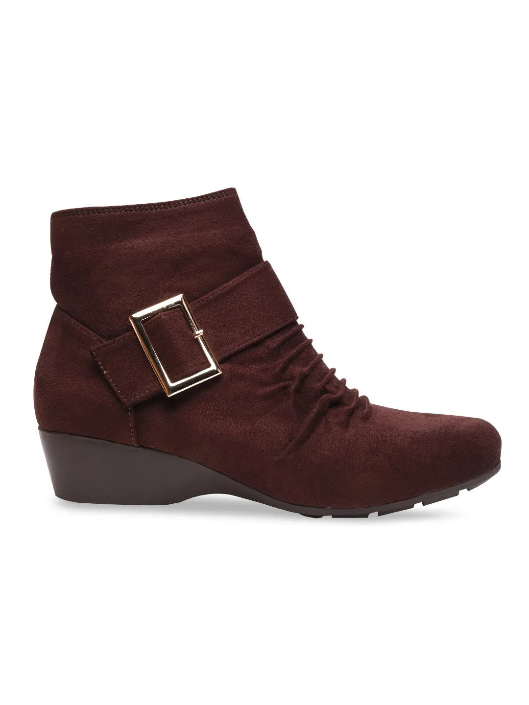 Rocia By Regal Brown Women Suede Ankle Length Boots