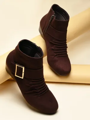 Rocia By Regal Brown Women Suede Ankle Length Boots