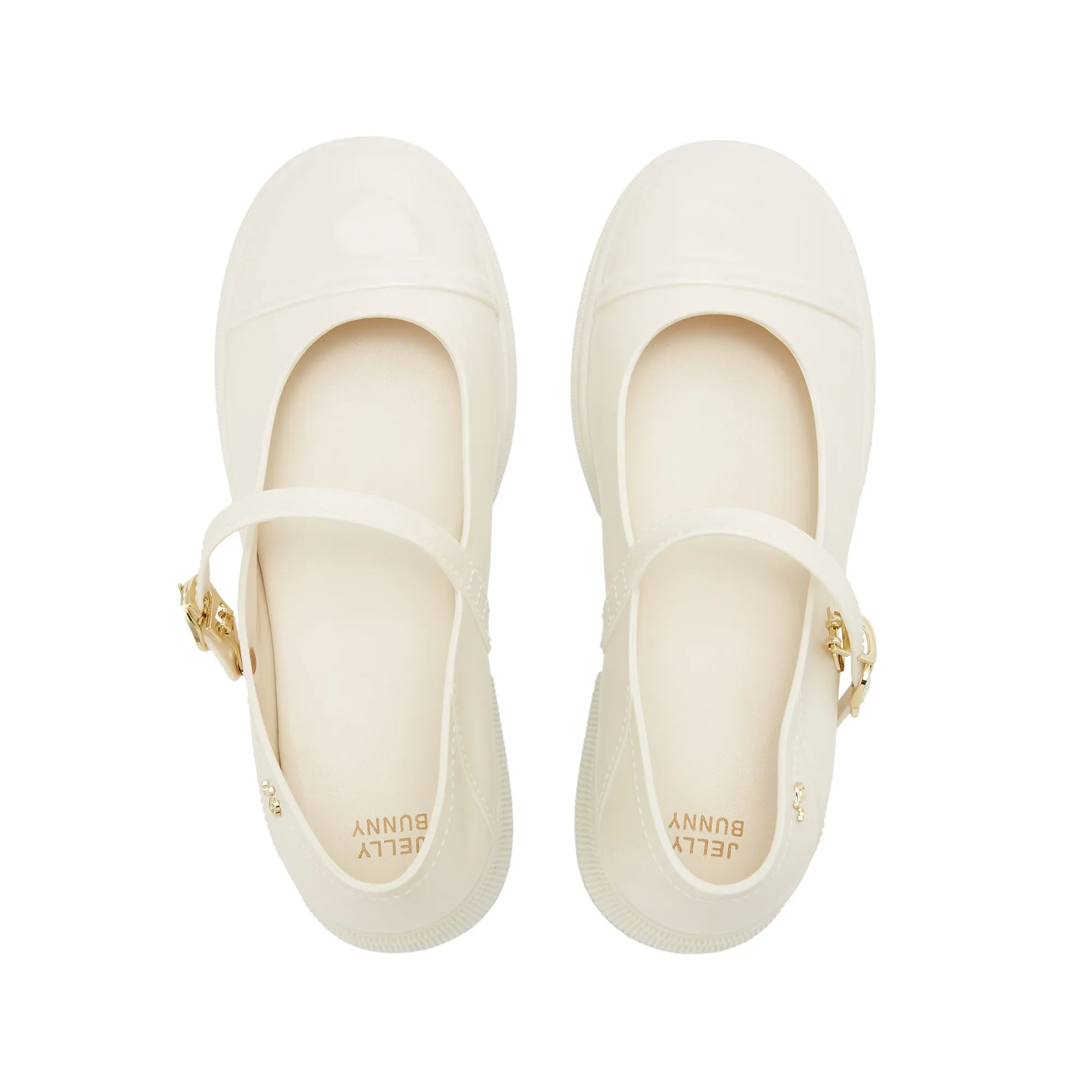 Rory Bright Platform Mary Janes Ivory