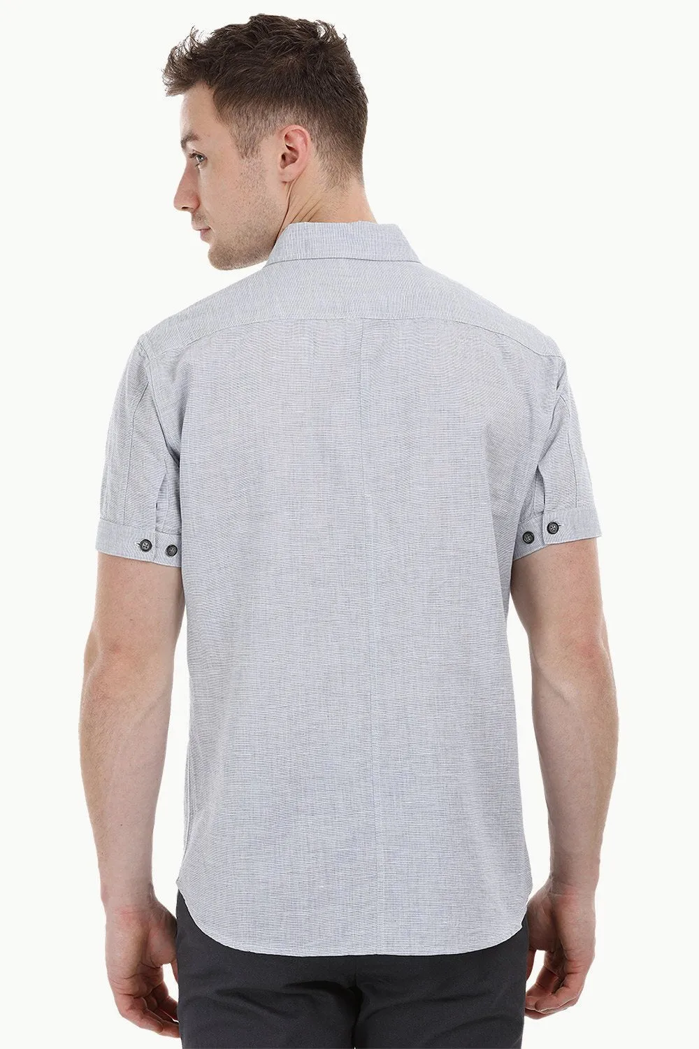 Semi Concealed Placket Shirt