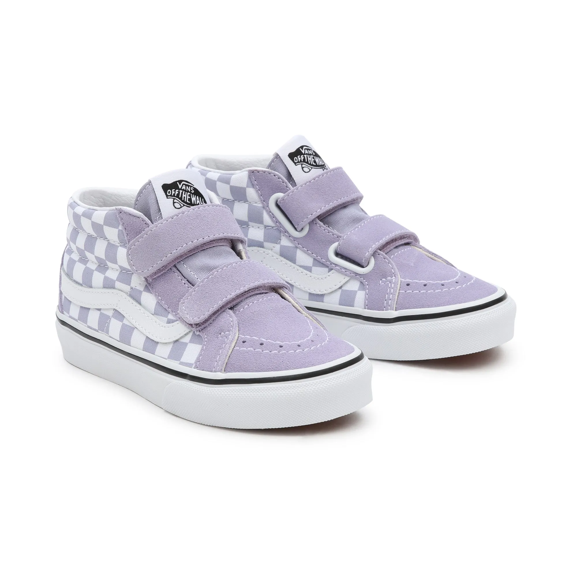 Sk8-Mid Reissue (Checkerboard)  Languid Lavender-True White - by Vans