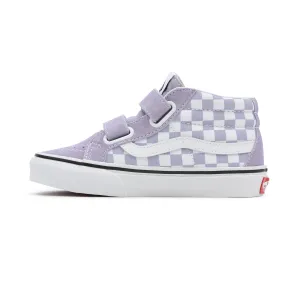 Sk8-Mid Reissue (Checkerboard)  Languid Lavender-True White - by Vans