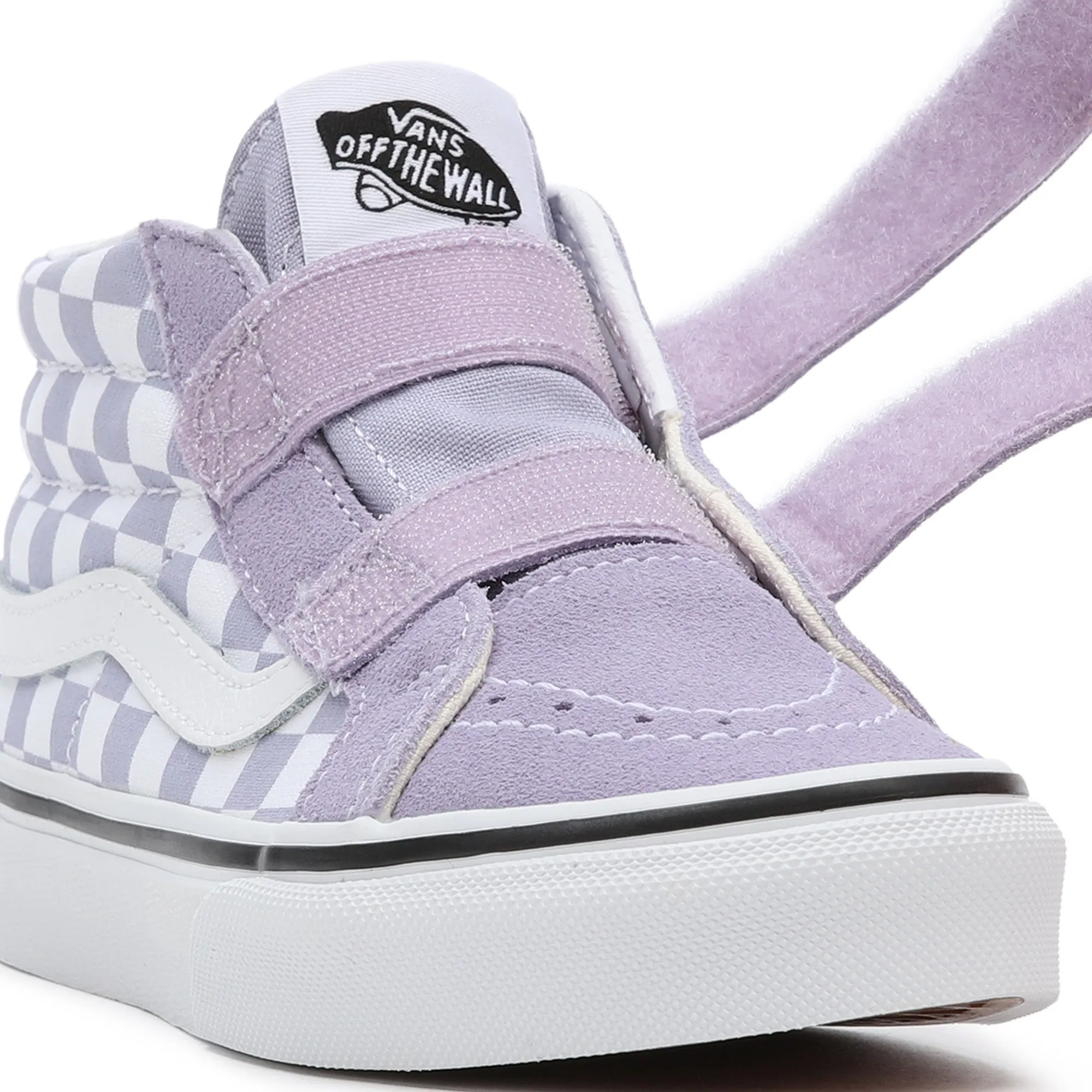 Sk8-Mid Reissue (Checkerboard)  Languid Lavender-True White - by Vans