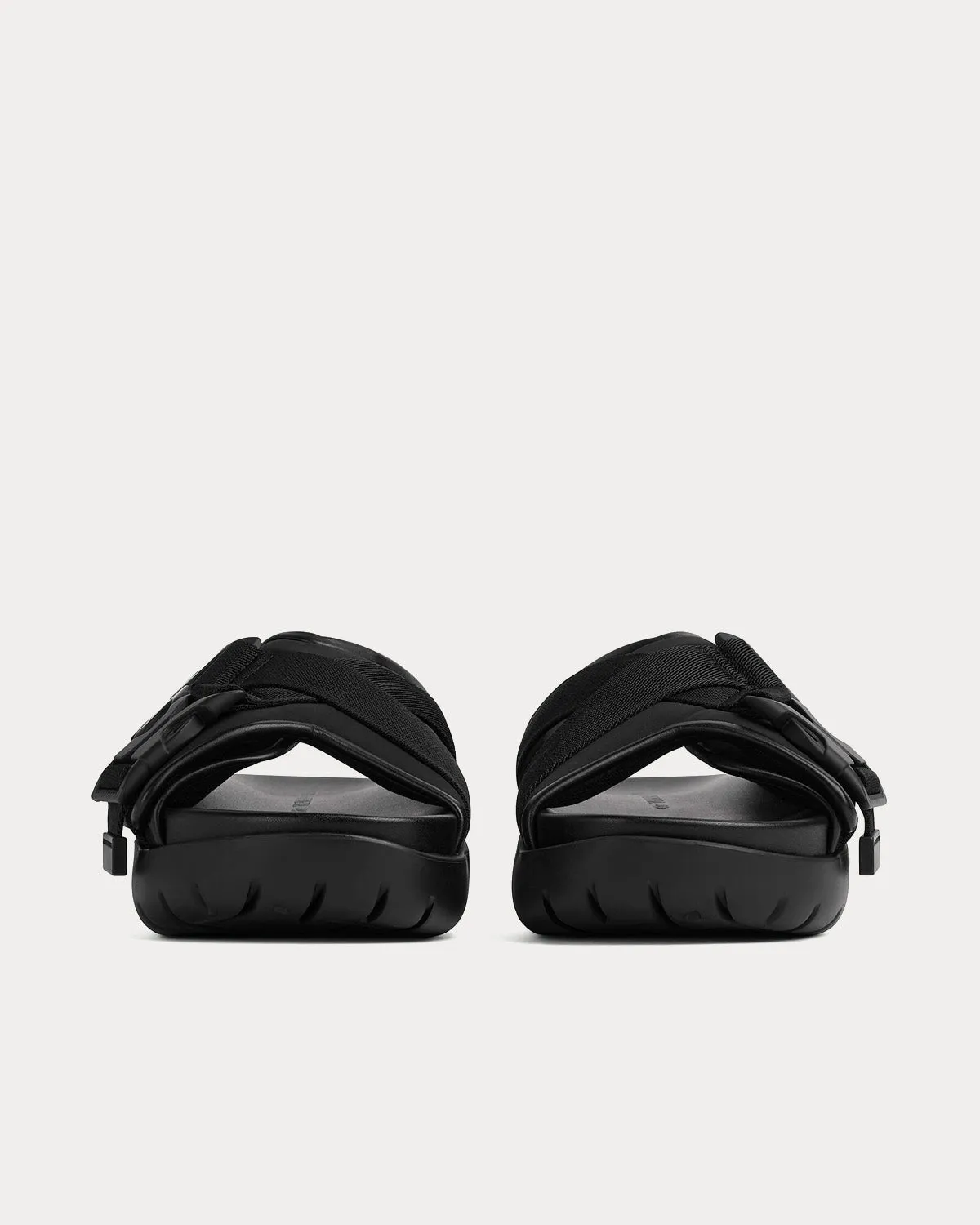 Snap Slide Black Sandals
