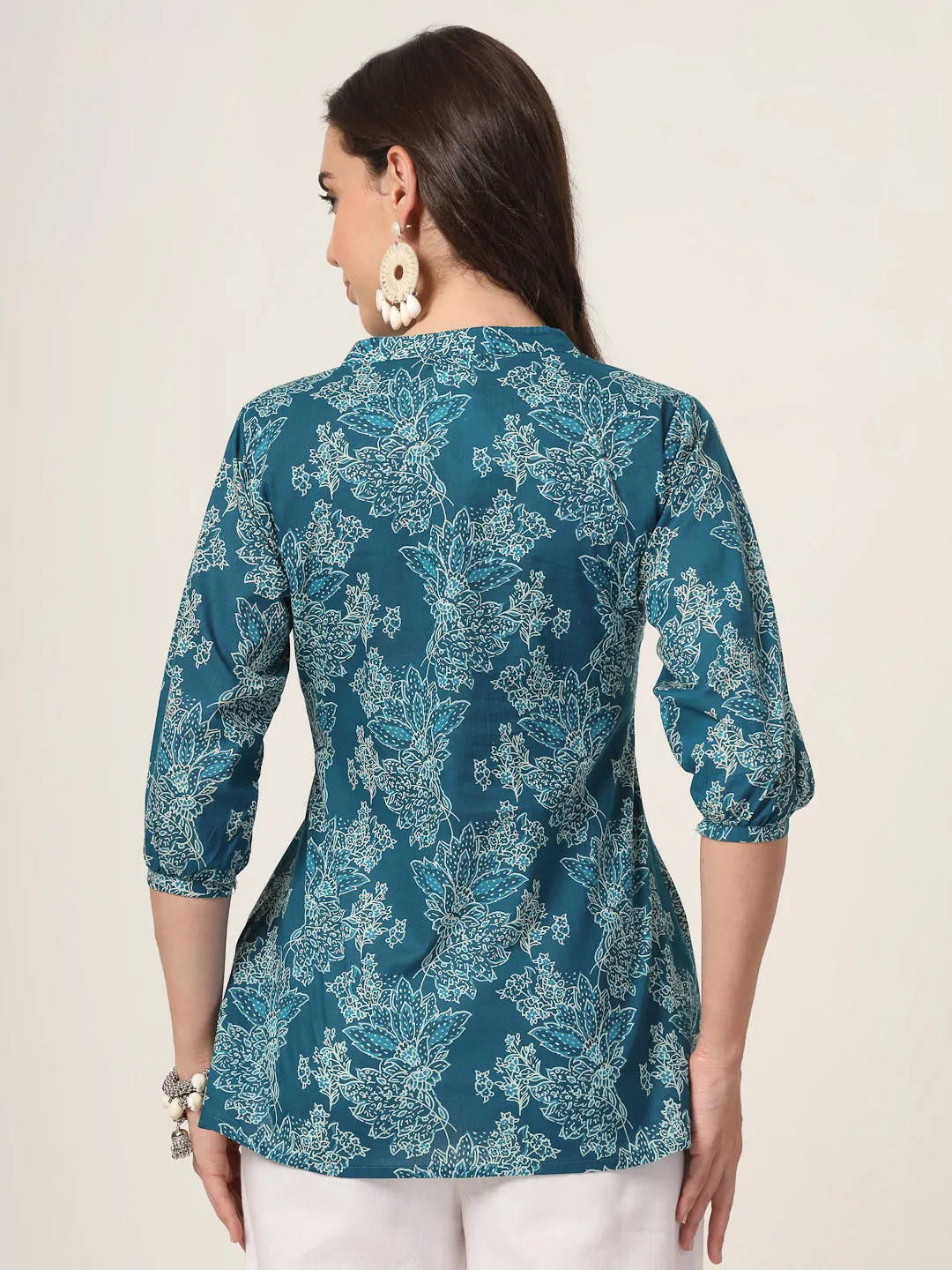 Style Quotient Women Blue and white Printed Tunic