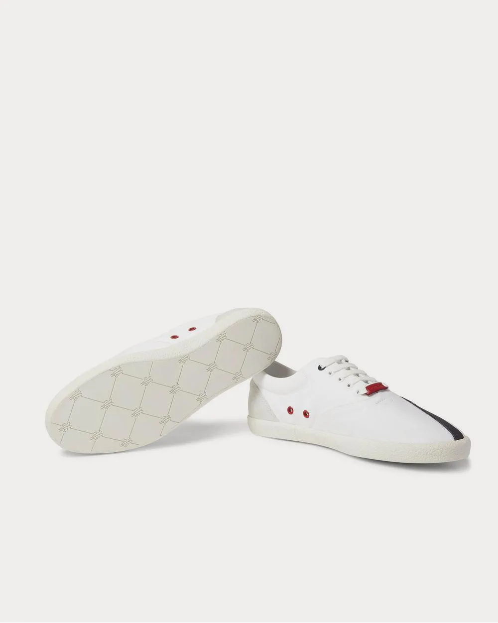Suede, Rubber and Canvas  White low top sneakers