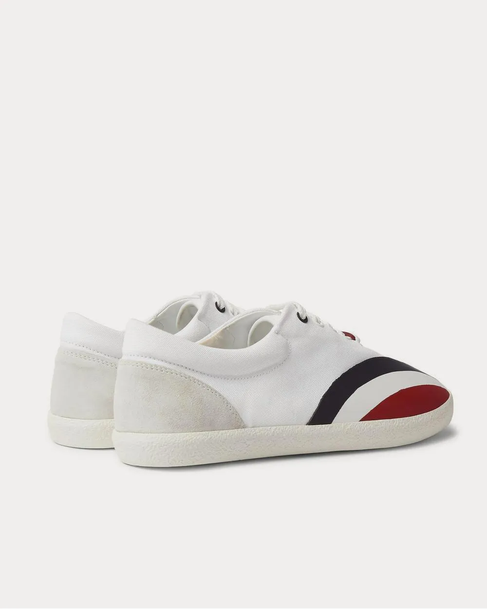 Suede, Rubber and Canvas  White low top sneakers
