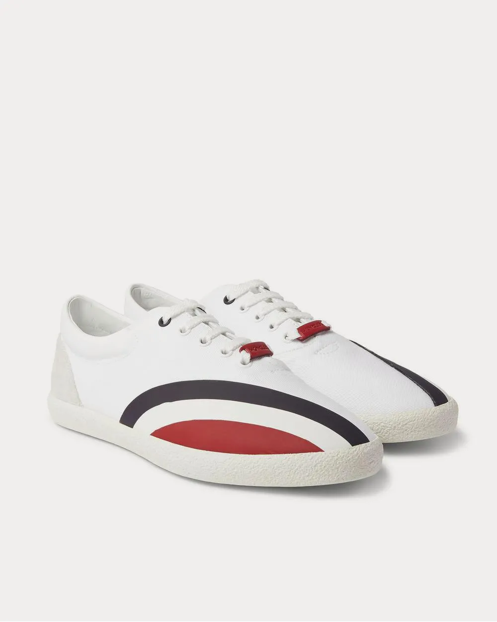 Suede, Rubber and Canvas  White low top sneakers